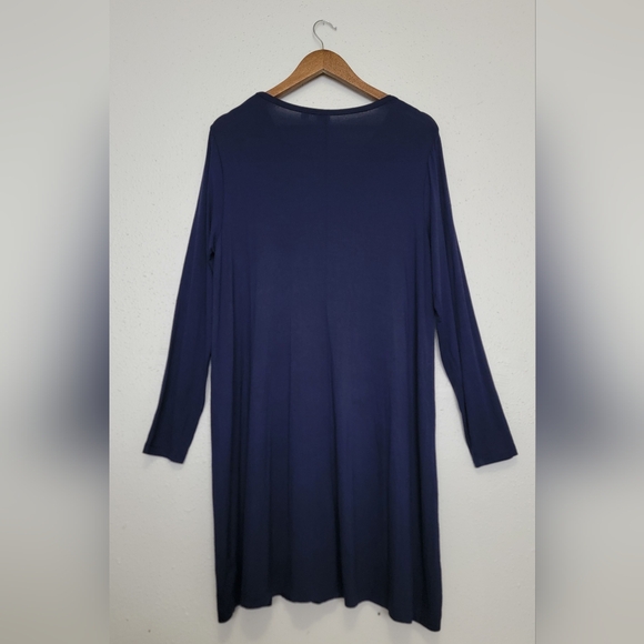 NWT GAP Blue Long Sleeve Tunic Midi Dress - Picture 4 of 4